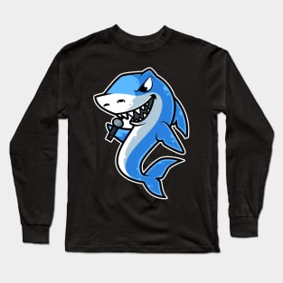 Shark Sing Karaoke Kids Kawaii Neko Anime product Long Sleeve T-Shirt